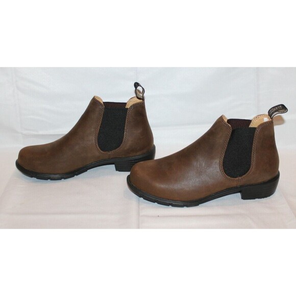 Blundstone Women's 1970 Chelsea Leather Ankle Boots Antique Brown Sz NEW - Picture 2 of 8